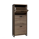 Shoe Cabinet Shoes Storage Rack Wooden Up To 24 Pairs Metal Frame