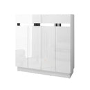 Shoe Cabinet 120Cm Shoes Storage Rack High Gloss Cupboard White