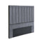 Double Size Bed Head Headboard Bed Frame Base Vela Dark Grey Fabric