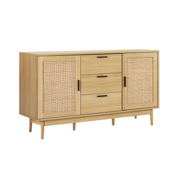 Buffet Sideboard Rattan Cabinet Storage 130X40X80Cm