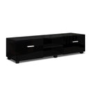 140 Cm High Gloss Tv Cabinet Stand Entertainment Unit Shelf Black