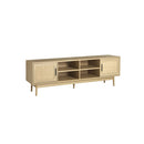 Tv Cabinet Entertainment Unit Storage Cabinets Rattan Wooden 180Cm