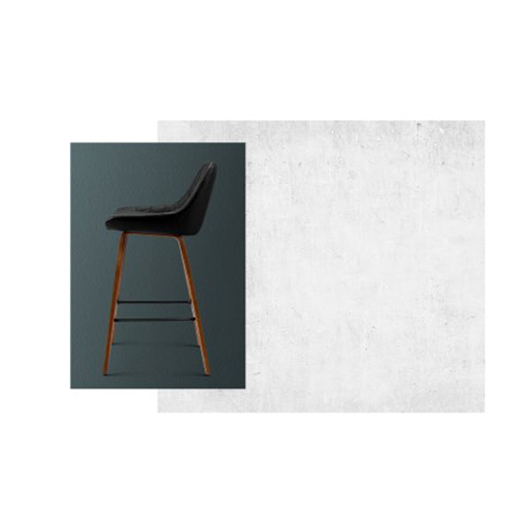 2X Kitchen Bar Stools Wooden Chairs Bentwood Barstool Leather Black