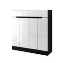 Shoe Cabinet Shoes Storage Rack High Gloss Cupboard Shelf 120Cm