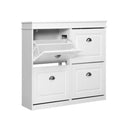 Shoe Cabinet Shoes Storage Rack White 24 Pairs 105Cm