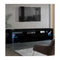 Rgb Led Tv Stand Cabinet Gloss Drawers Tempered Glass Shelf Black