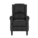 Recliner Chair Adjustable Sofa Lounge Soft Suede Armchair Charcoal