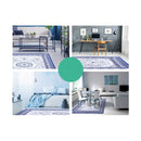 Short Pile Floor Rug Gaspar Blue