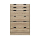 6 Chest Of Drawers Tallboy Dresser Table Storage Cabinet Oak