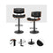 Kitchen Bar Stool Gas Lift Stool Chairs Swivel Barstool Leather Black