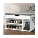 Shoe Cabinet Bench Organizer Storage Rack Shelf White Cupboard Box