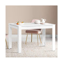 Dining Table 4 Seater Wooden Kitchen White 120 Cm Cafe Restaurant