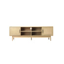 Tv Cabinet Entertainment Unit Storage Cabinets Rattan Wooden 180Cm