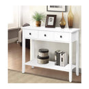 Hallway Console Table Hall Side Entry 3 Drawers Display White