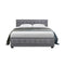 Tiyo Bed Frame Fabric Gas Lift Storage Grey King