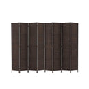 Room Divider 8 Panel Dividers Privacy Screen Rattan Wooden Stand
