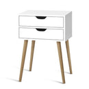 Bedside Tables Drawers Side Nightstand White Storage Cabinet Wood