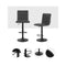 2X Kitchen Bar Stools Lift Chairs Swivel Vintage Leather Coated Legs