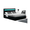 Led Bed Frame Gas Lift Base With Storage Black Leather