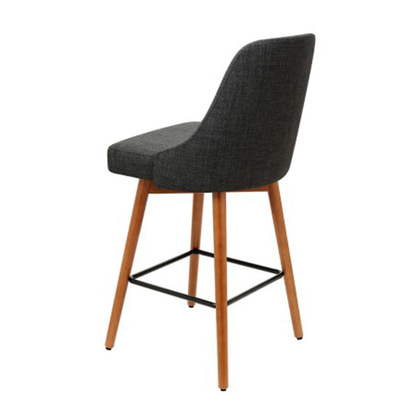 Artiss 2X Wooden Bar Stools Swivel Bar Stool Kitchen Cafe Fabric