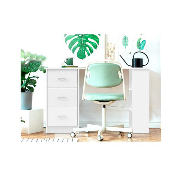 Office Computer Desk Study Table Workstation 3 Drawers Shelf 120 Cm