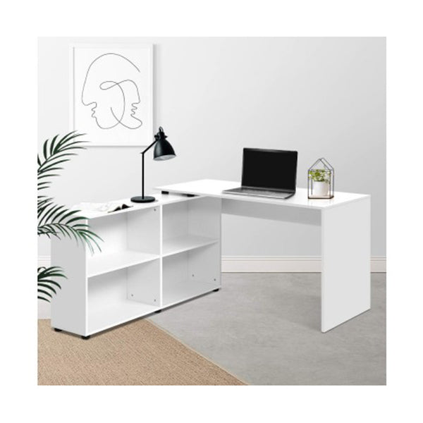 Office Computer Desk Corner Study Table Workstation Bookcase Storage
