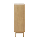 4 Chest Of Drawers Rattan Tallboy Cabinet Bedroom Clothes Storage Wood