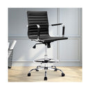 Office Chair Veer Drafting Stool Mesh Armrest Standing Desk Black