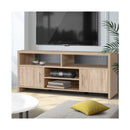 Tv Cabinet Entertainment Unit Stand Storage Shelf Sideboard 140 Cm Oak