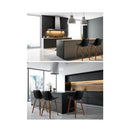 2X Kitchen Bar Stools Wooden Chairs Bentwood Barstool Leather Black