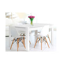 Dining Table 4 Seater Wooden Kitchen White 120 Cm Cafe Restaurant