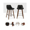 2X Kitchen Bar Stools Wooden Chairs Bentwood Barstool Leather Black