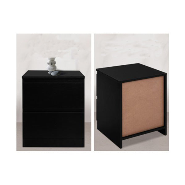 Bedside Tables Drawers Side Bedroom Furniture Nightstand Black Lamp