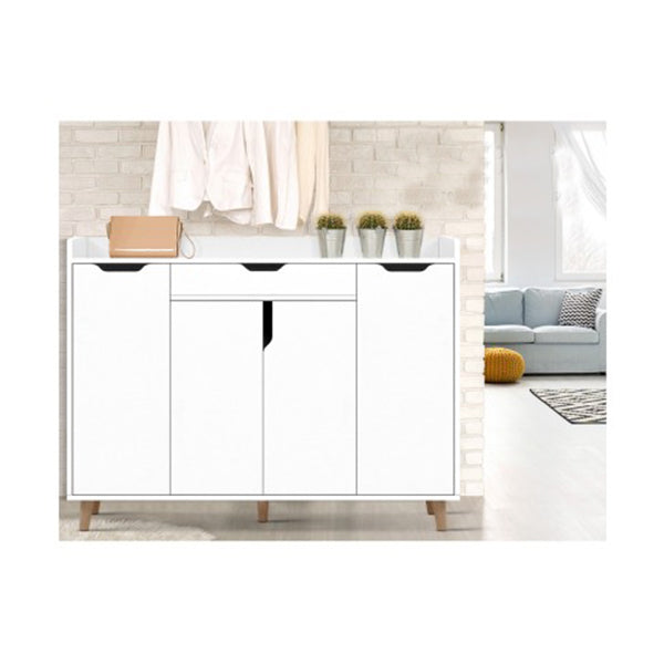 Shoe Cabinet Shoes Storage Rack 120 Cm Organizer White Drawer Cupboard