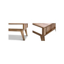 Coffee Table 2 Storage Drawers Open Shelf Scandinavian Wooden White