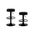 2X Kitchen Bar Stools Gas Lift Bar Stool Chairs Swivel Barstools Black