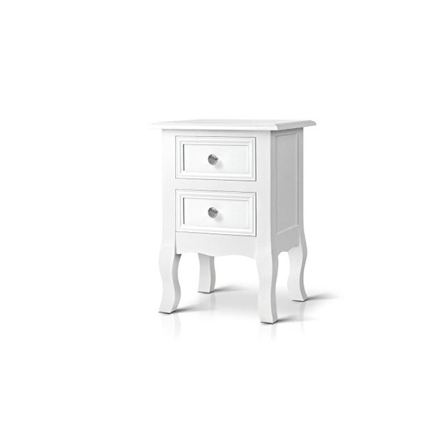 Bedside Tables Drawers French Storage Cabinet Nightstand Lamp