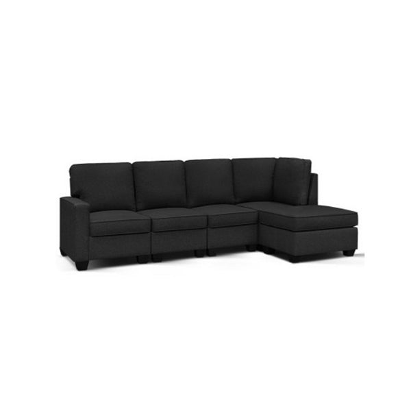 Artiss Sofa Lounge Set 5 Seater Modular Chaise Chair Suite Couch Dark Grey