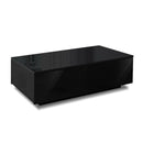 Modern Coffee Table 4 Storage Drawers High Gloss Black