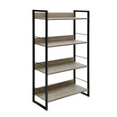 Book Shelf Display Shelves Corner Wall Wood Metal Stand Hollow Storage