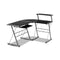 Artiss Corner Metal Pull Out Table Desk