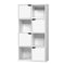 Display Shelf 8 Cube Storage 4 Door Cabinet Organizer Bookshelf White