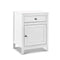 Bedside Table Big Storage Drawers Cabinet Nightstand Chest White