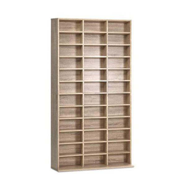 528 Dvd 1116 Cd Storage Shelf Media Rack Stand Cupboard Book Unit Oak