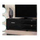 140 Cm High Gloss Tv Cabinet Stand Entertainment Unit Shelf Black