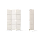 Room Divider Screen Privacy Rattan Timber Fold Woven Stand White
