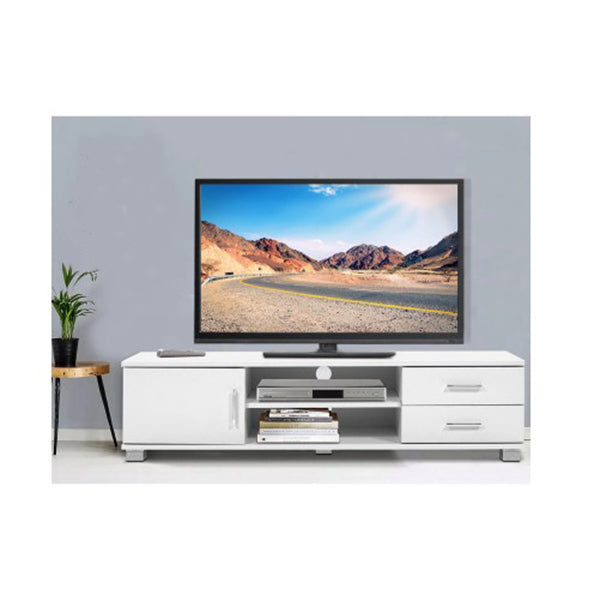 120 Cm Tv Stand Entertainment Unit Storage Cabinet Drawers Shelf White