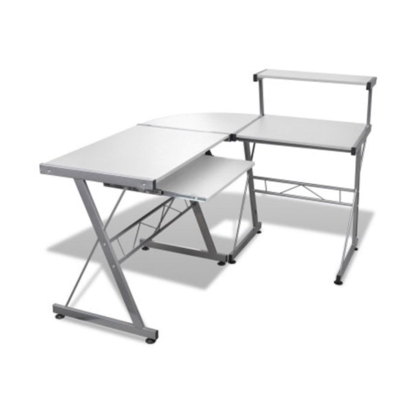 Artiss Corner Metal Pull Out Table Desk