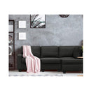 Artiss Sofa Lounge Set 4 Seater Modular Chaise Chair Couch Fabric Dark Grey