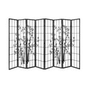 Room Divider Screen Privacy Pine Wood Stand Shoji Bamboo Black White